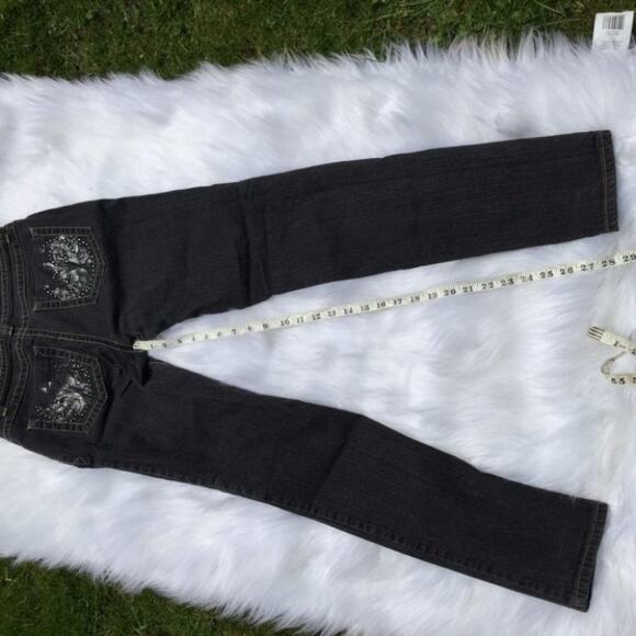 Nine West Size 6 Dark Straight Leg Black Jeans 27 - Picture 7 of 8